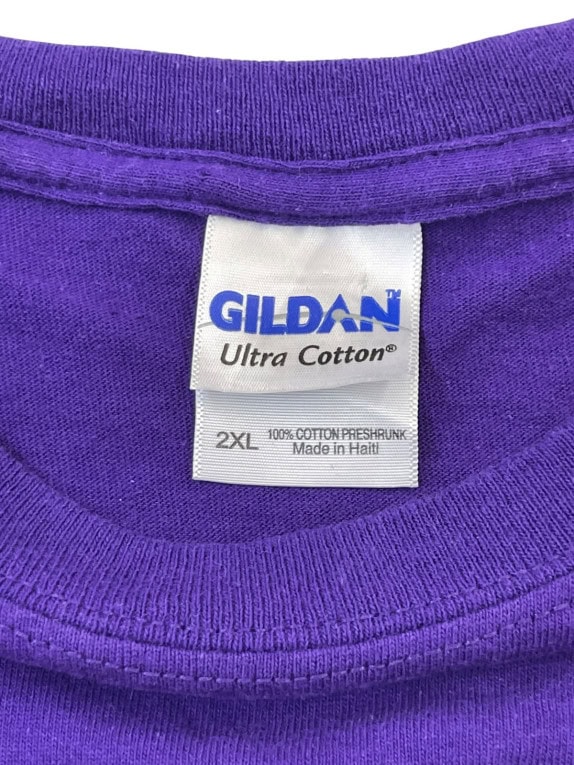 GILDAN GRAPHIC T SHIRT PURPLE MEN PRE OWNED