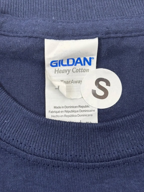 GILDAN T SHIRT GRAPHIC SPORTSWEAR NAVY UNISEX PRE OWNED S