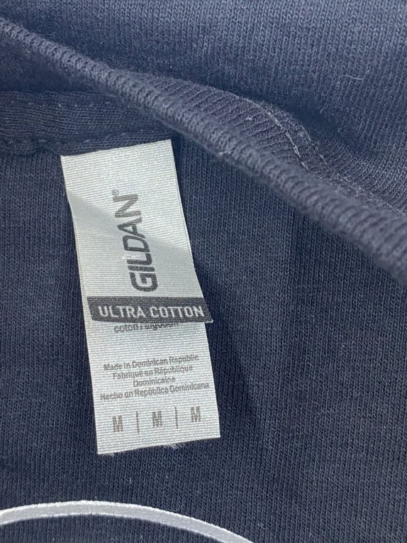 GILDAN T SHIRT GRAPHIC SPORTSWEAR NAVY UNISEX PRE OWNED M