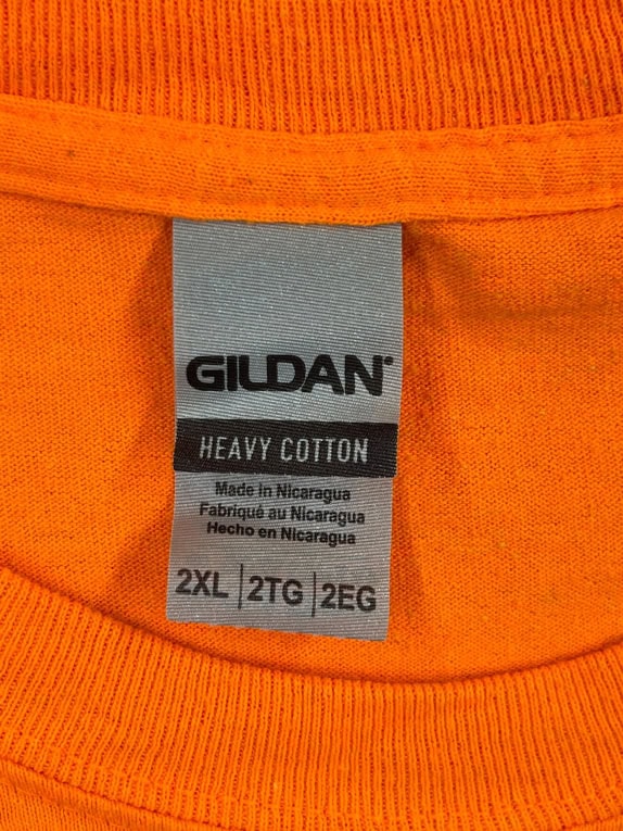 Gildan T-shirt stampata arancione unisex 2XL