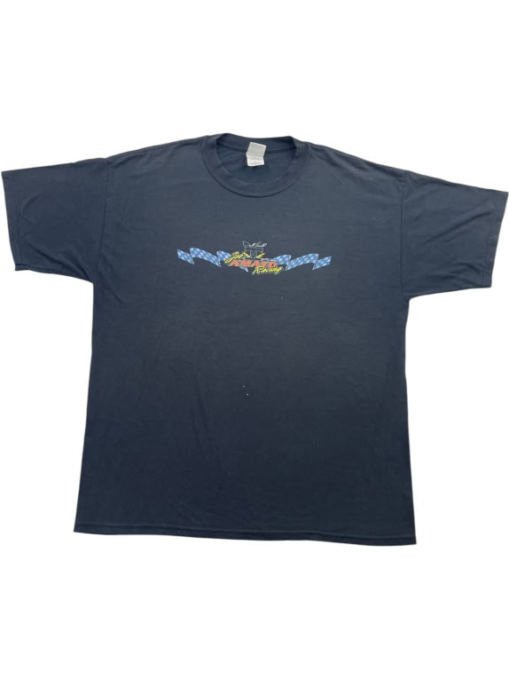 Gildan T-Shirt con logo Racing blu scuro unisex XL