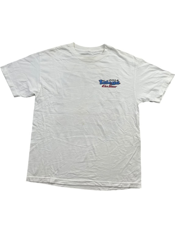 Gildan T-Shirt Talladega Car Show 2014 Logo White Unisex L