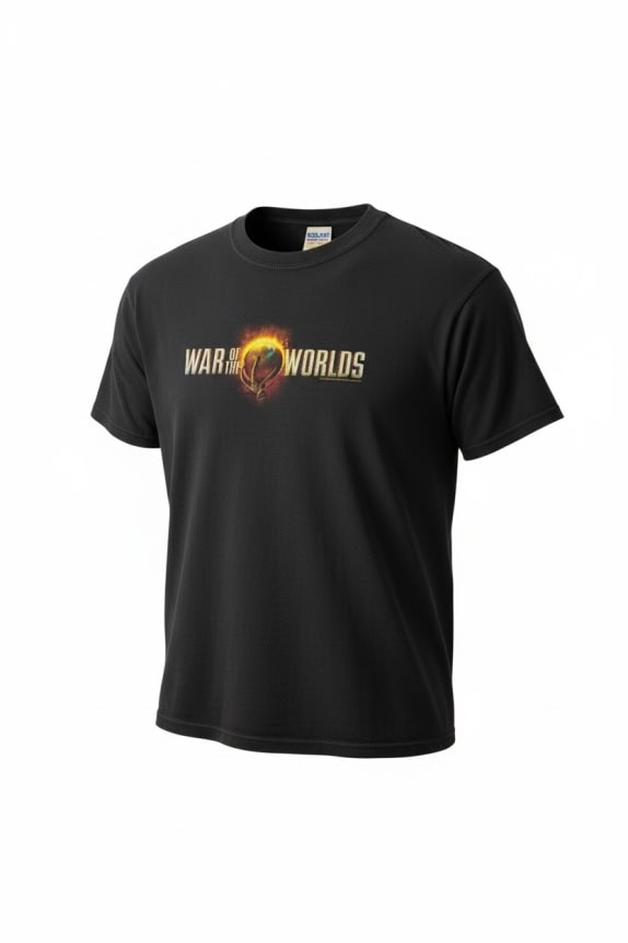 GILDAN T-SHIRT VINTAGE 2005 CON LOGO DEL FILM LA GUERRA DEI MONDI NERA DA UOMO XL