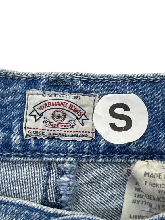 GIORGIO ARMANI JEANS DENIM PANTS CLASSIC BLUE WOMEN PRE OWNED S