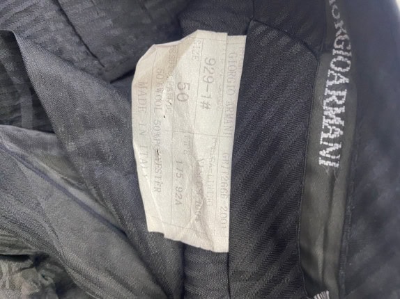 GIORGIO ARMANI ΥΦΑΣΜΑΤΙΝΟ ΠΑΝΤΕΛΟΝΙ CLASSIC ΜΑΥΡΟ ΑΝΤΡΙΚΟ PRE OWNED L