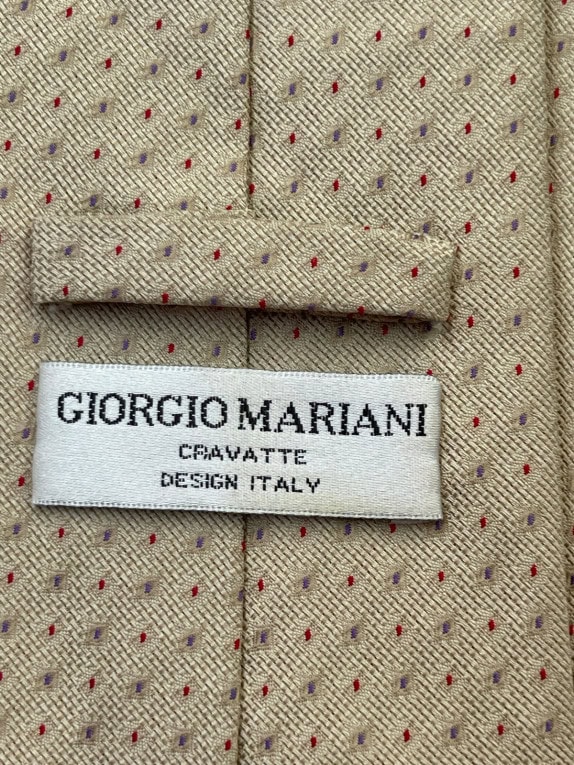 GIORGIO MARIANI TIE CLASSIC BEIGE MEN PRE OWNED