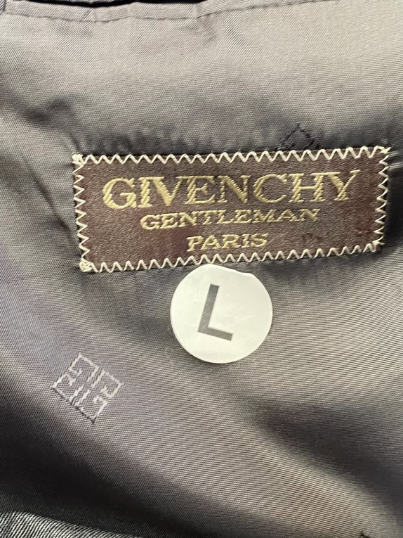 GIVENCHY BLAZER CLASSIC GREY MENS PRE OWNED L