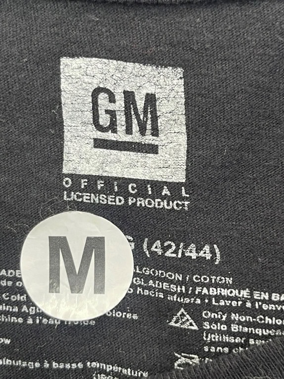 GM GRAPHIC TEE RETRO BLACK MEN PRE OWNED M