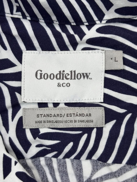 GOODFELLOW & CO ΠΟΥΚΑΜΙΣΟ ΕΜΠΡΙΜΕ ΠΕΤΡΟΛ ΜΠΛΕ ΑΝΤΡΙΚΟ PRE OWNED L