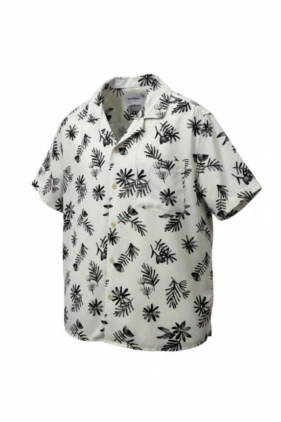 GOODFELLOW CO CAMICIA GRAPHIC OFF WHITE UOMO PRE OWNED L