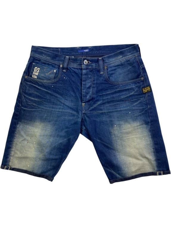 GS RAW ΤΖΙΝ ΒΕΡΜΟΥΔΑ WASHED ΜΠΛΕ ΑΝΤΡΙΚΟ PRE OWNED L