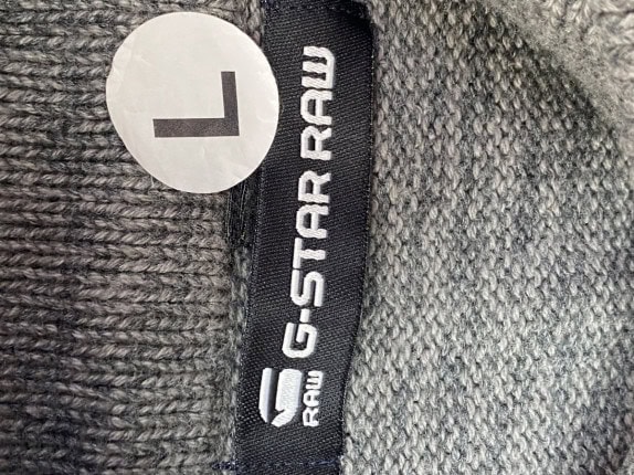 GSTAR RAW MAGLIA MEZZA ZIP GRIGIO UOMO PRE OWNED L
