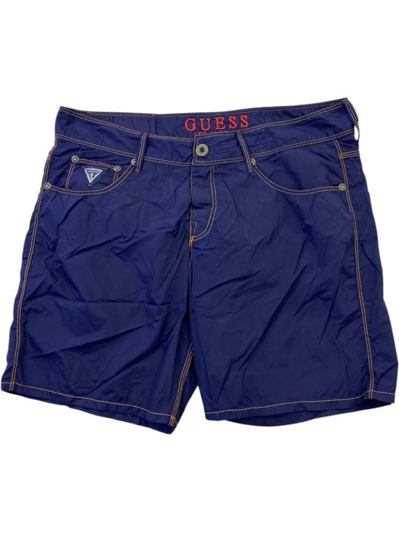 GUESS SWIM SHORTS STREETWEAR BLUE MEN PRE OWNED S