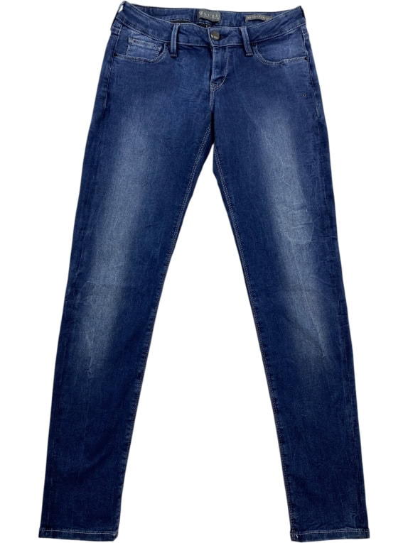 Guess Beverly Skinny Τζιν Παντελόνι Casual Logo Μπλε Γυναικείο XS