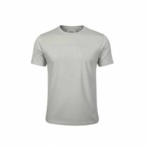 GUESS ECO T-SHIRT ΑΝΔΡΙΚΟ ΑΣΠΡΟ/ΕΚΡΟΥ ΜΕ ΑΝΑΓΛΥΦΟ ΛΟΓΟΤΥΠΟ - S