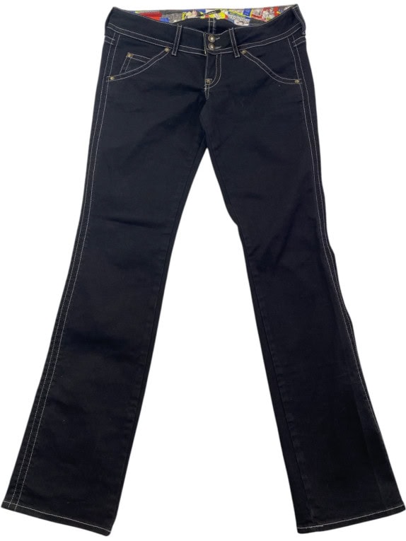 GUESS JEANS ΤΖΙΝ ΠΑΝΤΕΛΟΝΙ Y2K ΜΑΥΡΟ ΓΥΝΑΙΚΕΙΟ PRE OWNED M