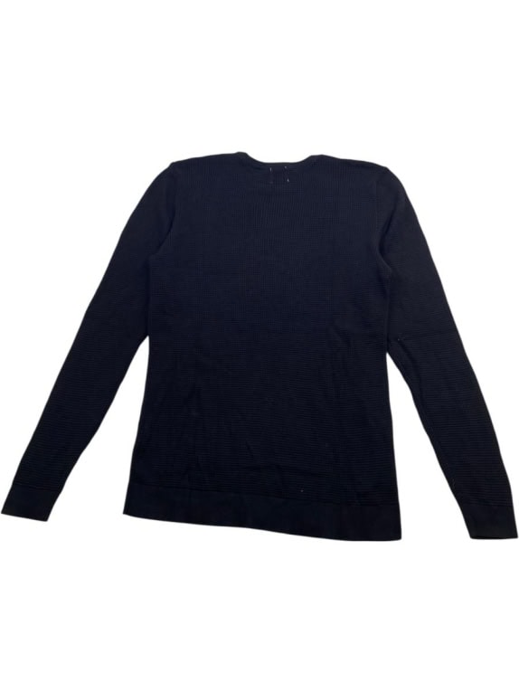 GUESS WAFFLE KNIT SWEATER ORIGINAL DESIGN BLACK MEN'S L