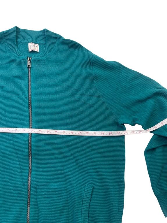 GUESS ΠΛΕΚΤΗ ΖΑΚΕΤΑ MINIMAL ΠΕΤΡΟΛ ΑΝΤΡΙΚΟ PRE OWNED XL