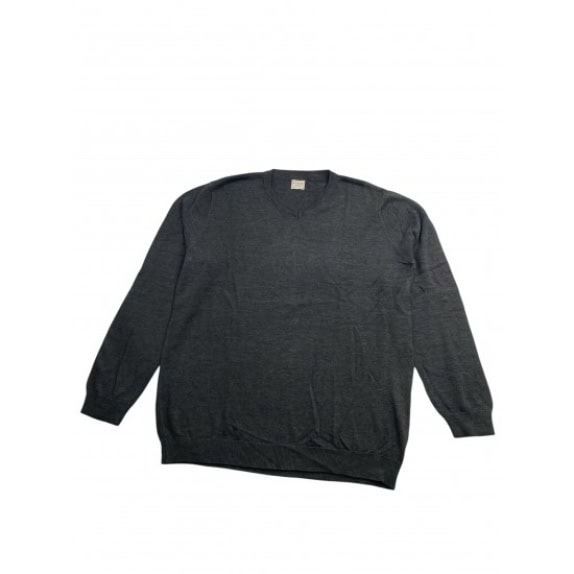 Guess Πλεκτό Casual Μονόχρωμο Σκούρο Γκρι Ανδρικό 3XL