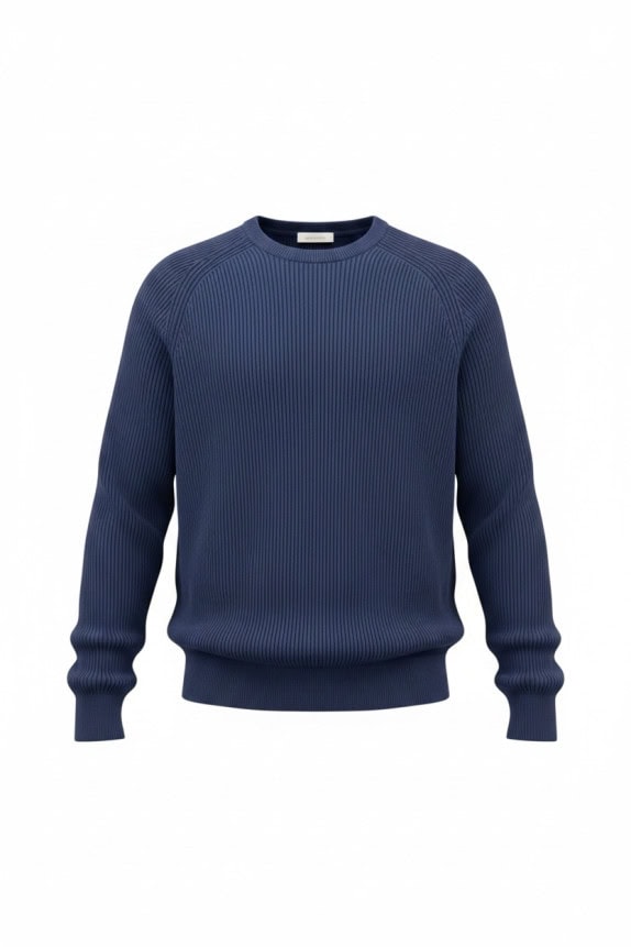 GUESS KNIT SWEATER MINIMAL NAVY MEN PRE OWNED XL