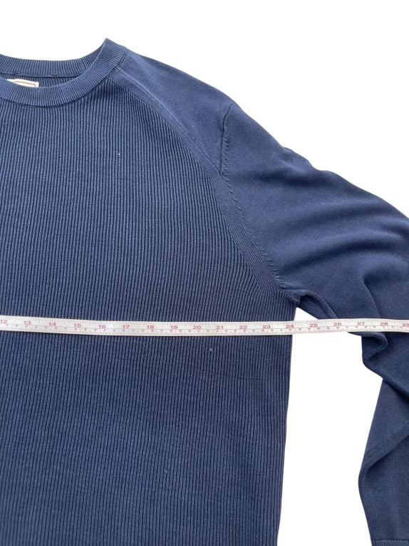 GUESS ΠΛΕΚΤΟ ΠΟΥΛΟΒΕΡ MINIMAL NAVY ΑΝΤΡΙΚΟ PRE OWNED XL