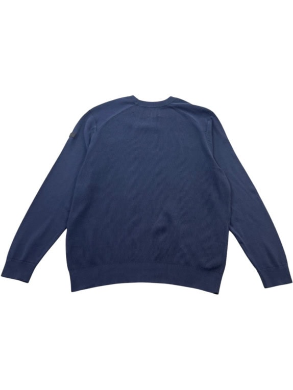 GUESS ΠΛΕΚΤΟ ΠΟΥΛΟΒΕΡ MINIMAL NAVY ΑΝΤΡΙΚΟ PRE OWNED XL