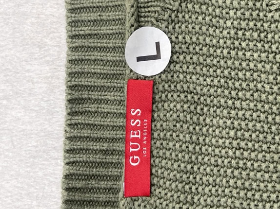 GUESS ΠΛΕΚΤΟ ΠΟΥΛΟΒΕΡ MINIMAL ΠΡΑΣΙΝΟ ΓΥΝΑΙΚΕΙΟ PRE OWNED L