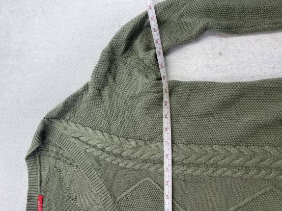 GUESS ΠΛΕΚΤΟ ΠΟΥΛΟΒΕΡ MINIMAL ΠΡΑΣΙΝΟ ΓΥΝΑΙΚΕΙΟ PRE OWNED L