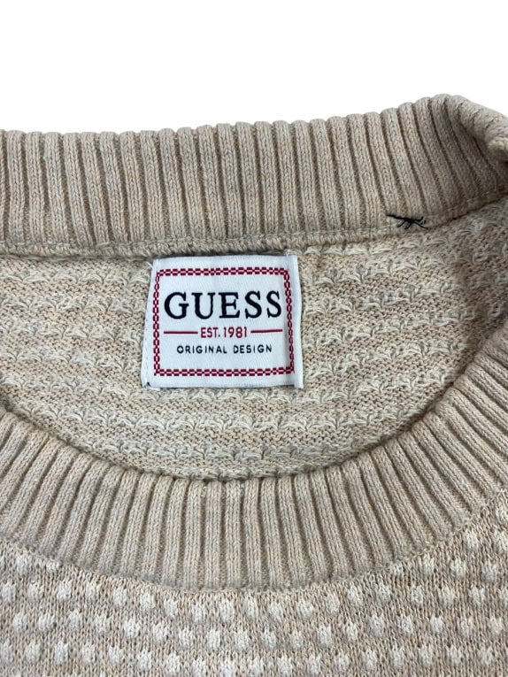 Guess Πλεκτό Πουλόβερ Textured Μπεζ Ανδρικό L