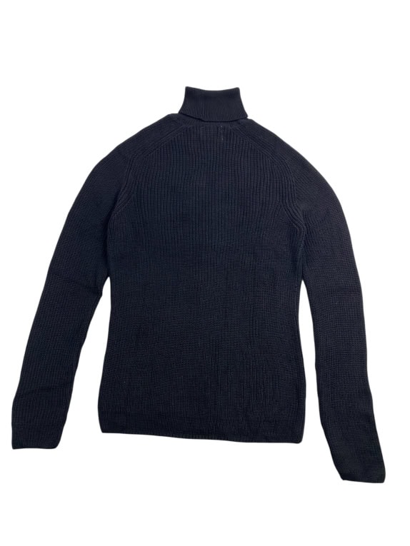 Guess dolcevita in maglia casual tinta unita nero da uomo L