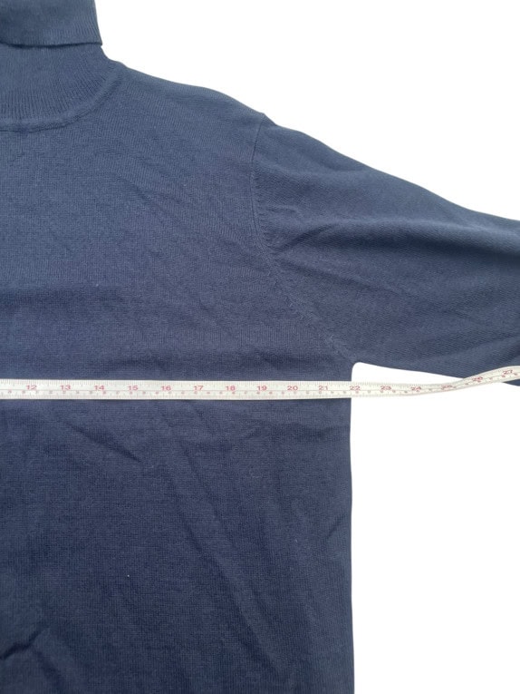 GUESS MAGLIONE DOLCEVITA MINIMAL BLU NAVY UOMO PRE OWNED L