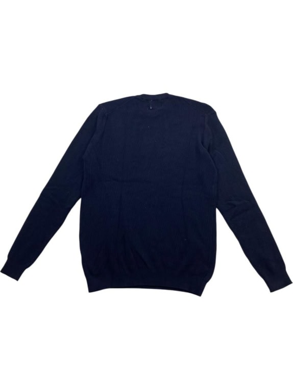 GUESS Πουλόβερ Ριμπ Πλέξη Original Design Μπλε Σκούρο Ανδρικό Large