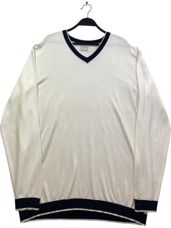 GUESS ΠΟΥΛΟΒΕΡ VINTAGE OFF WHITE ΑΝΤΡΙΚΟ PRE OWNED L