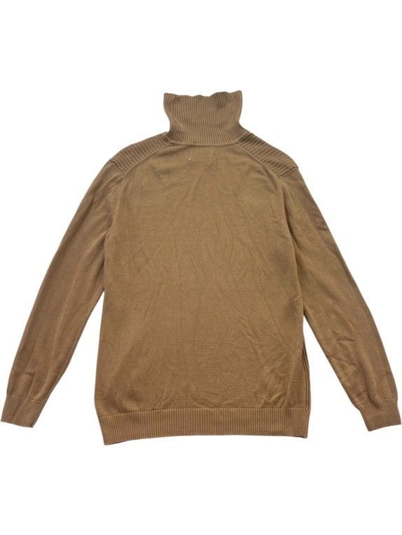 GUESS TURTLENECK SWEATER MINIMAL CAMEL WOMEN PRE OWNED L