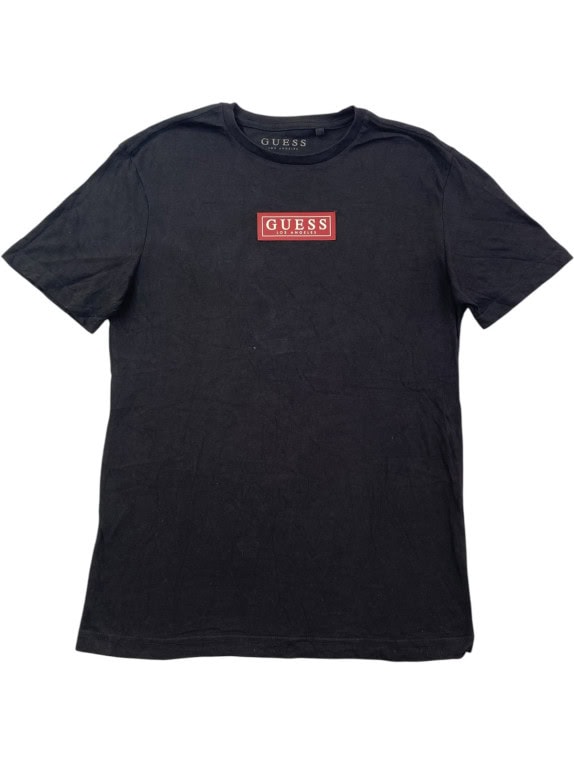GUESS T SHIRT MINIMAL ΜΑΥΡΟ ΑΝΤΡΙΚΟ PRE OWNED M