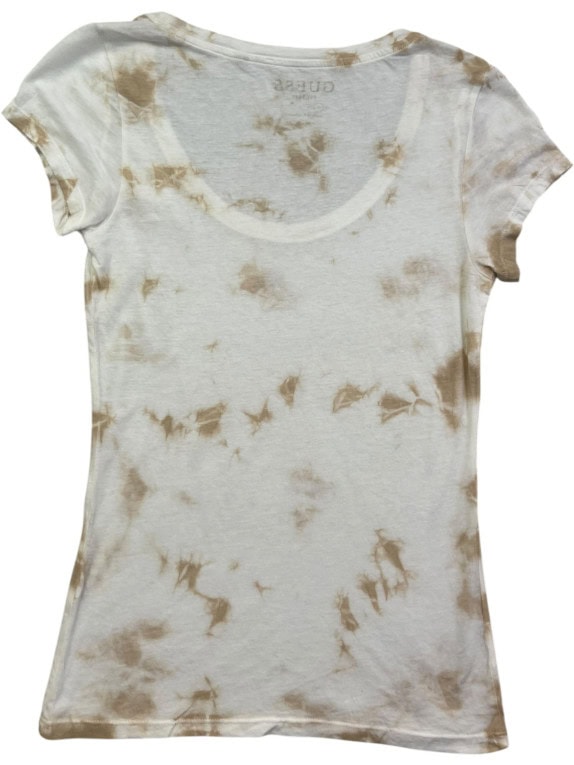 GUESS T SHIRT TIE DYE OFF WHITE WOMEN PRE OWNED S