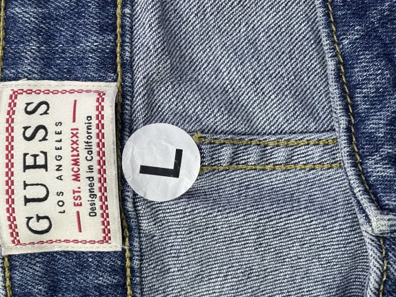 GUESS JEANS WASHED BLU UOMO PRE OWNED L