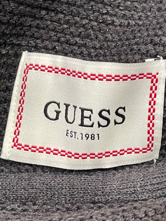 Guess Ζακέτα Πλεκτή Μαύρη Button-Up Unisex XXL