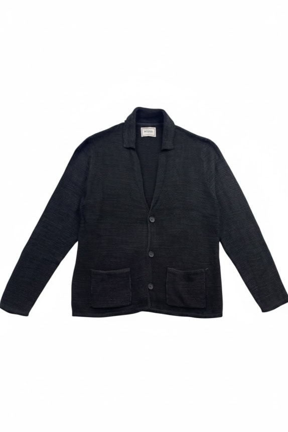 Guess Ζακέτα Πλεκτή Μαύρη Button-Up Unisex XXL