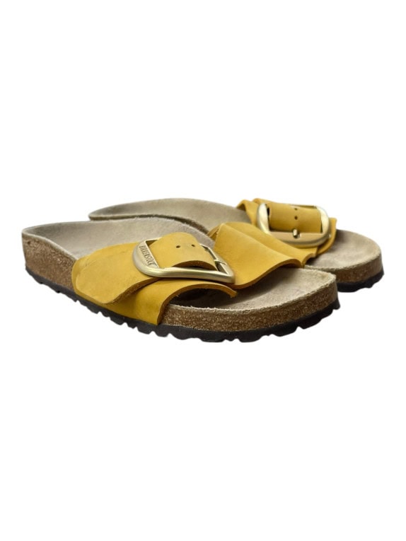 Γυναικείες Παντόφλες Birkenstock Madrid Κίτρινες Δερμάτινες Νο35