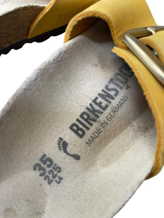 Γυναικείες Παντόφλες Birkenstock Madrid Κίτρινες Δερμάτινες Νο35