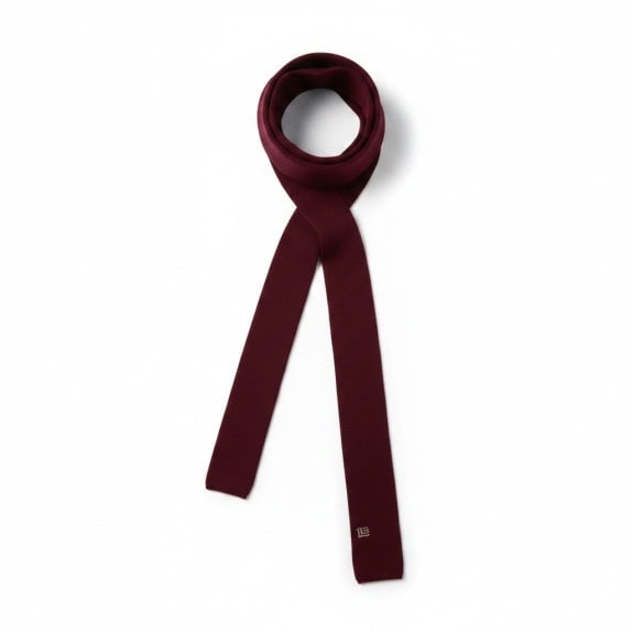 GUY LAROCHE SCARF MINIMAL BURGUNDY UNISEX PRE OWNED