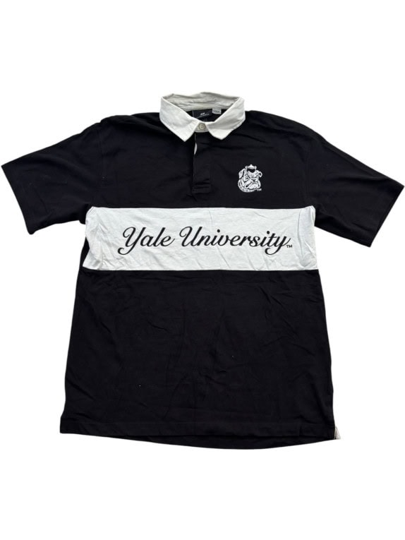 H M POLO ΜΠΛΟΥΖΑ COLLEGIATE ΜΑΥΡΟ OFF WHITE ΑΝΤΡΙΚΟ PRE OWNED M