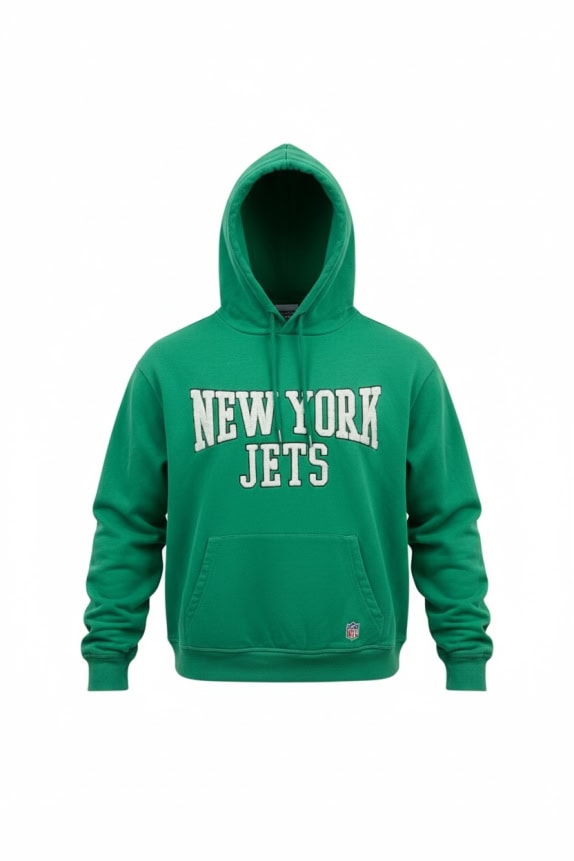 H&M HOODIE SWEATSHIRT NEW YORK JETS LOGO GREEN UNISEX MEDIUM