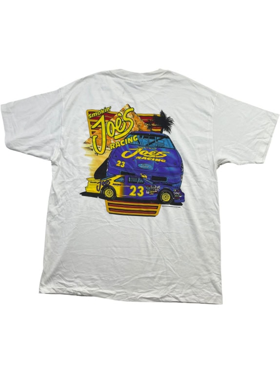 Hanes Heavyweight T-Shirt Smokin’ Joe’s Racing Pocket White Unisex XL