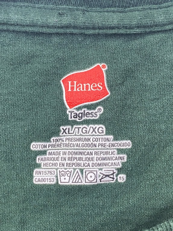 HANES T SHIRT GRAFICA VERDE UNISEX PRE OWNED XL