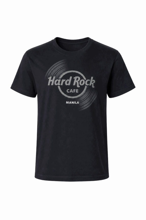 HARD ROCK CAFE ΓΚΡΙ GRAPHIC TEE ΜΑΥΡΟ ΑΝΤΡΙΚΟ PRE OWNED S