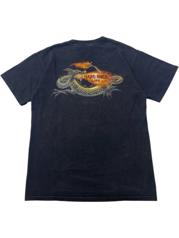 HARD ROCK CAFE GRAPHIC TEE GREY MENS PRE OWNED M