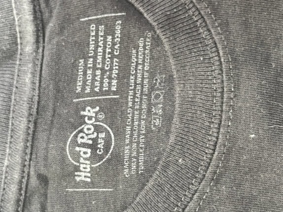 HARD ROCK CAFE T SHIRT GRAPHIC NERO UOMO PRE OWNED M