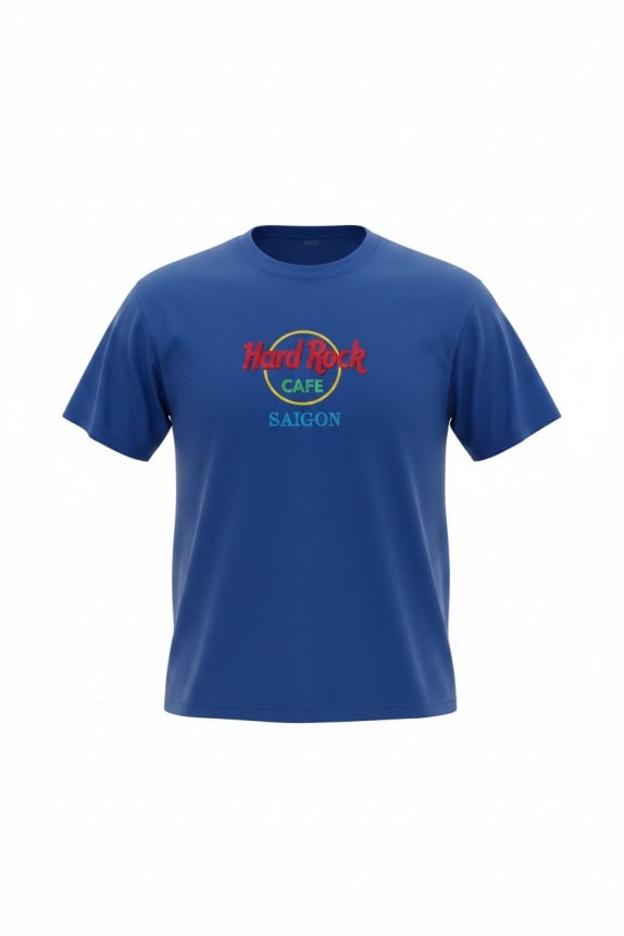 HARD ROCK CAFE T SHIRT GRAPHIC CLASSIC BLU UOMO PRE OWNED